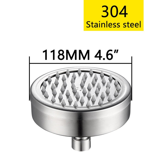 Stainless Steel Brushed Nickel 360 Degree Rotate Pressurized Water Saving Shower Head