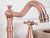 Antique Red Copper Deck Mount Dual Handles Basin Faucet 3pcs Bathroom Lavatory Washbasin Mixer Tap Brg073