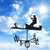2021 Retro Stainless Steel Weather Vane Practical Home Outdoor Roof Decor Crafts Outdoor Garden Animal Bracket Decor Craft Suit