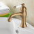 Deck Mounted Antique Brass Hot and Cold Single Handle  Bathroom Sink Faucet  Tap Nnf102