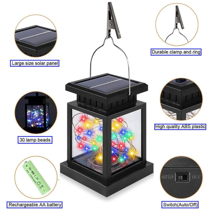 Solar LED Lights Outdoors Focus Floor Lanterns