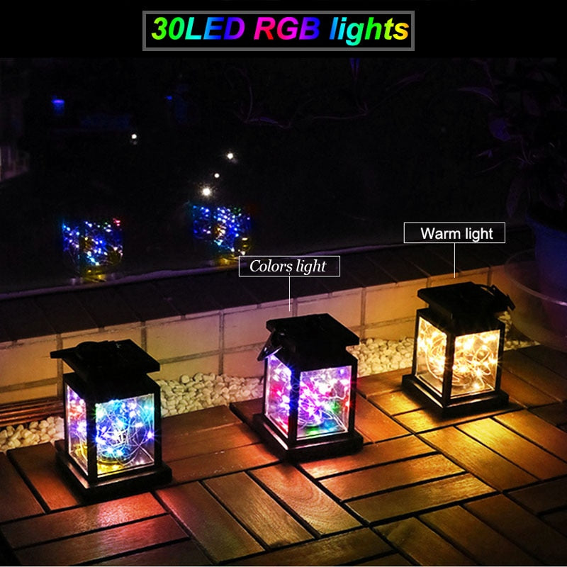 Solar LED Lights Outdoors Focus Floor Lanterns