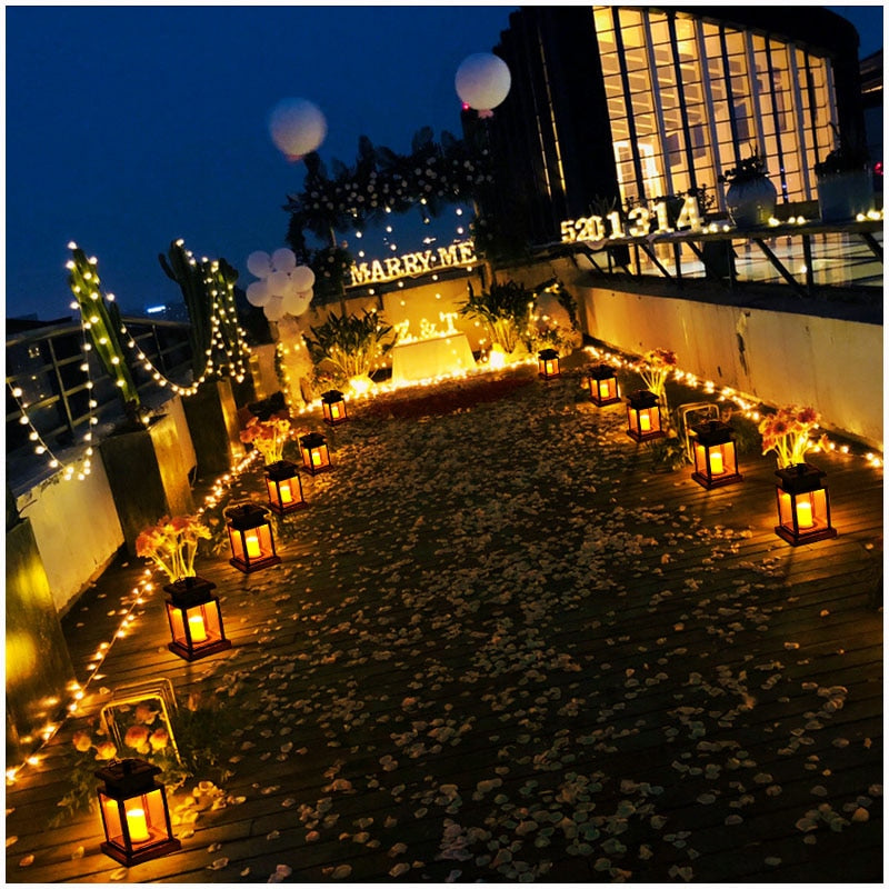 Solar LED Lights Outdoors Focus Floor Lanterns
