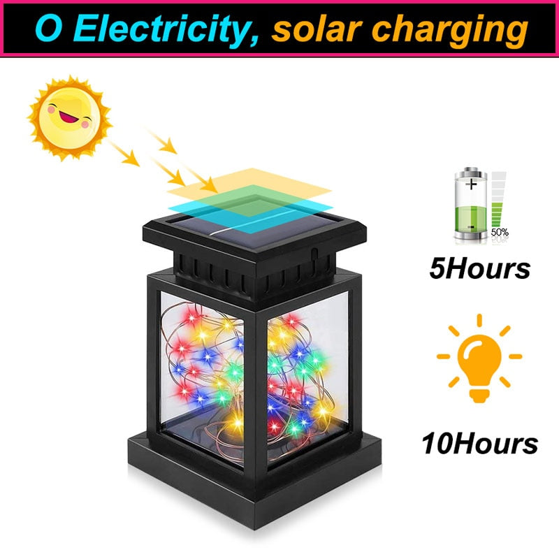 Solar LED Lights Outdoors Focus Floor Lanterns