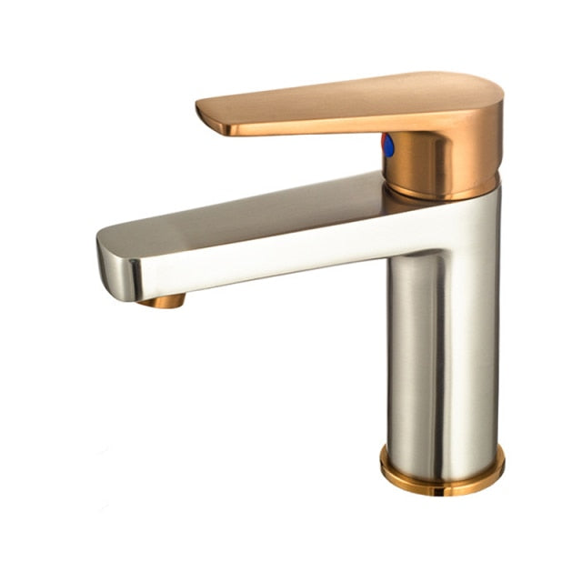 Basin ingle Handle Brush Rose Gold Black Brass Faucet  Mixer Tap Bathroom Faucet
