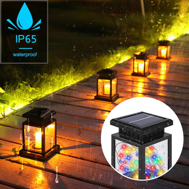 Solar LED Lights Outdoors Focus Floor Lanterns