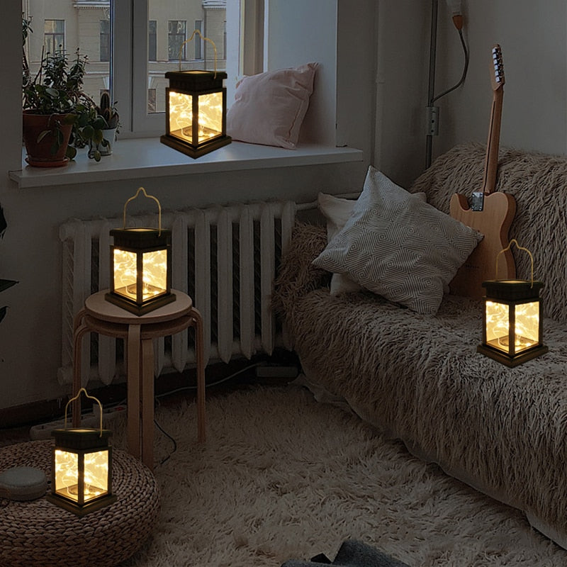Solar LED Lights Outdoors Focus Floor Lanterns
