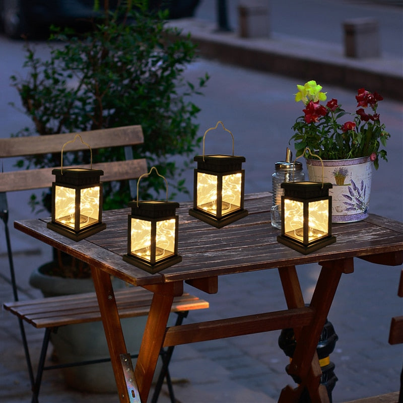 Solar LED Lights Outdoors Focus Floor Lanterns