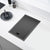 Black/Stainless Steel Hidden Rectangle  Kitchen Sink Single Bowl