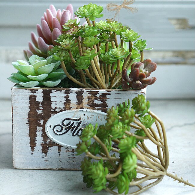 Green Artificial Succulents Plants Home Garden