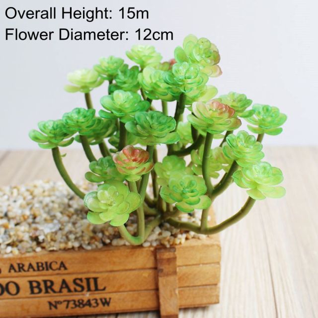 Green Artificial Succulents Plants Home Garden