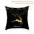 45cm Christmas Black Gold Cushion Cover