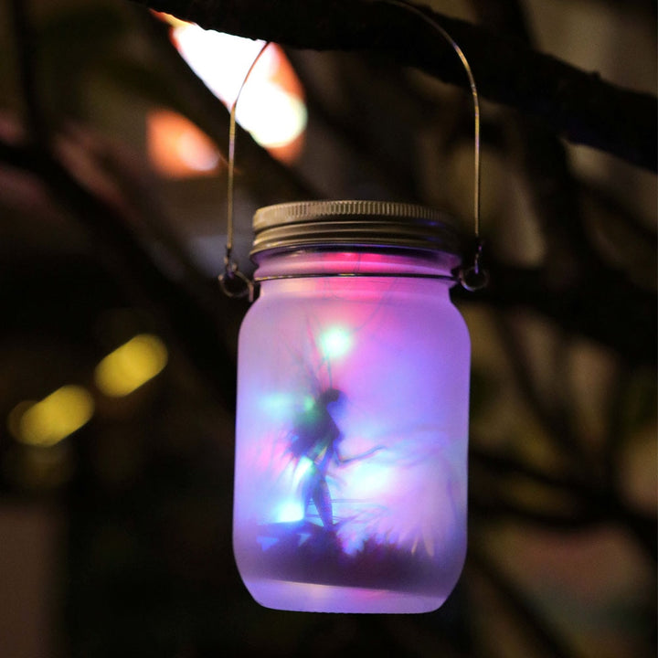 Solar Fairy Lantern Lights Outdoor Hanging Glass Mason Jar Lights