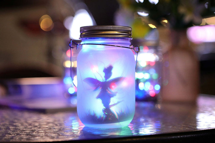 Solar Fairy Lantern Lights Outdoor Hanging Glass Mason Jar Lights