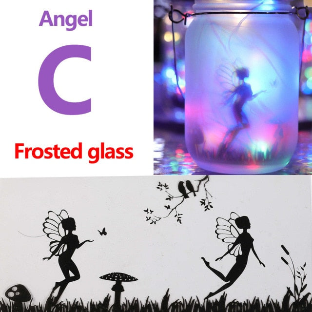 Solar Fairy Lantern Lights Outdoor Hanging Glass Mason Jar Lights