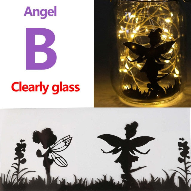Solar Fairy Lantern Lights Outdoor Hanging Glass Mason Jar Lights