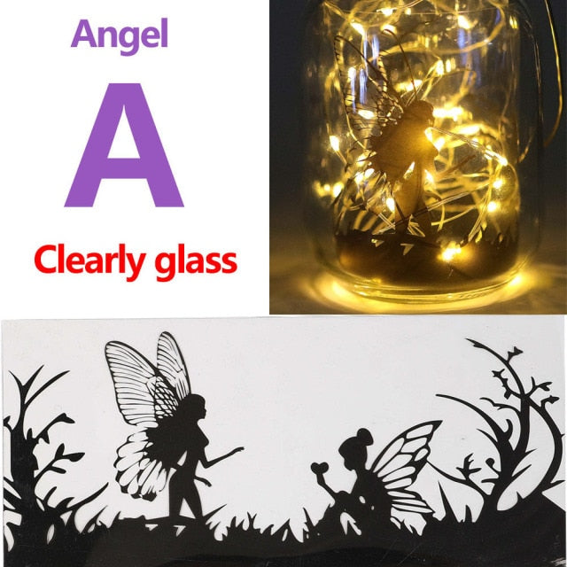 Solar Fairy Lantern Lights Outdoor Hanging Glass Mason Jar Lights