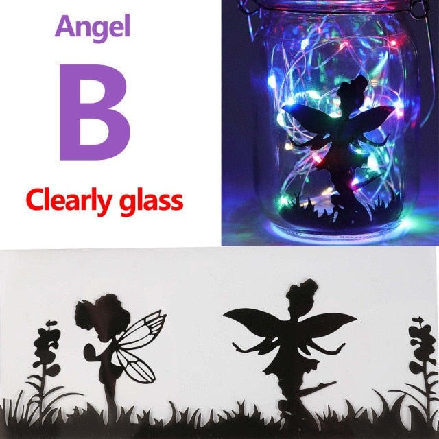 Solar Fairy Lantern Lights Outdoor Hanging Glass Mason Jar Lights