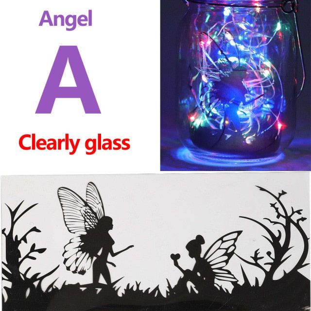 Solar Fairy Lantern Lights Outdoor Hanging Glass Mason Jar Lights