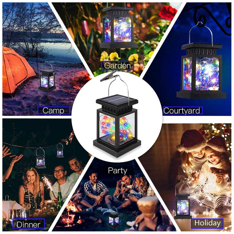 Solar LED Lights Outdoors Focus Floor Lanterns
