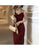Syiwidii Satin Dress Woman Sleeveless Spaghetti Strap Evening Red Black