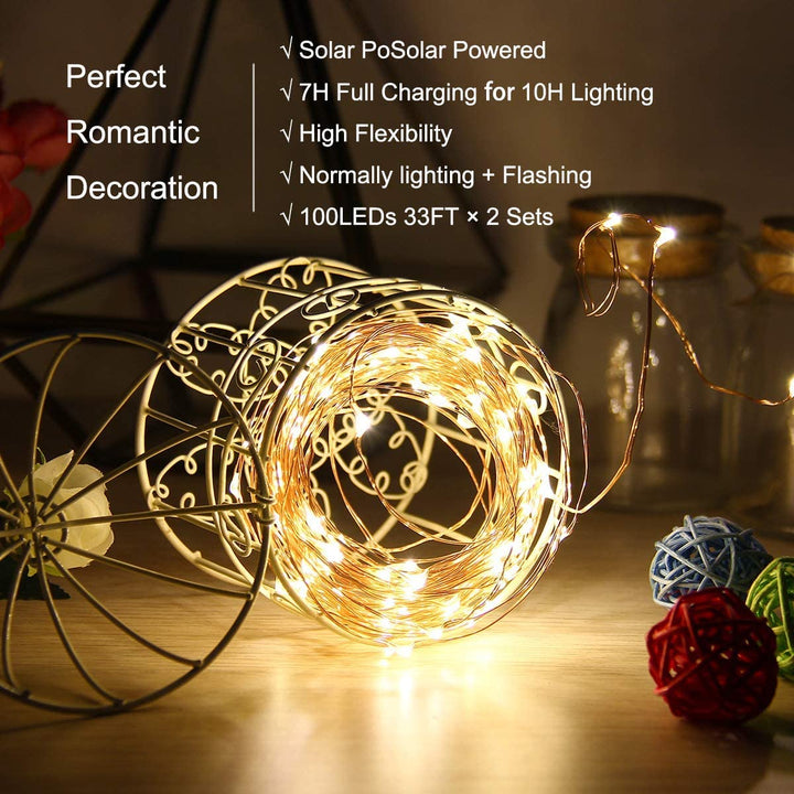 Led Outdoor Solar String Lights (1/2Pack)