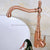 Antique Red Copper Basin Faucets Deck Mounted Single Handle   Tap Hot & Cold Water Bnf633
