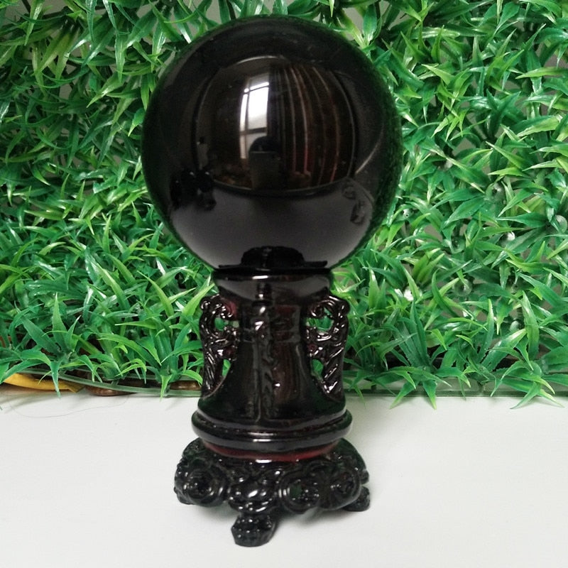 50/70/90mm Natural obsidian crystal ball diviner circular stone ball
