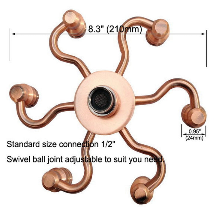 Rainfall Shower Head Antique Red Copper Shower Heads