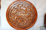 Dongyang woodcarving partition wall hanging Chinese Antique Wood Round Pendant 1 m