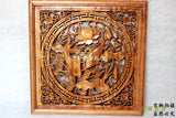 Dongyang woodcarving Doors and Windows partition wall hanging Chinese antique square pendant 60cm