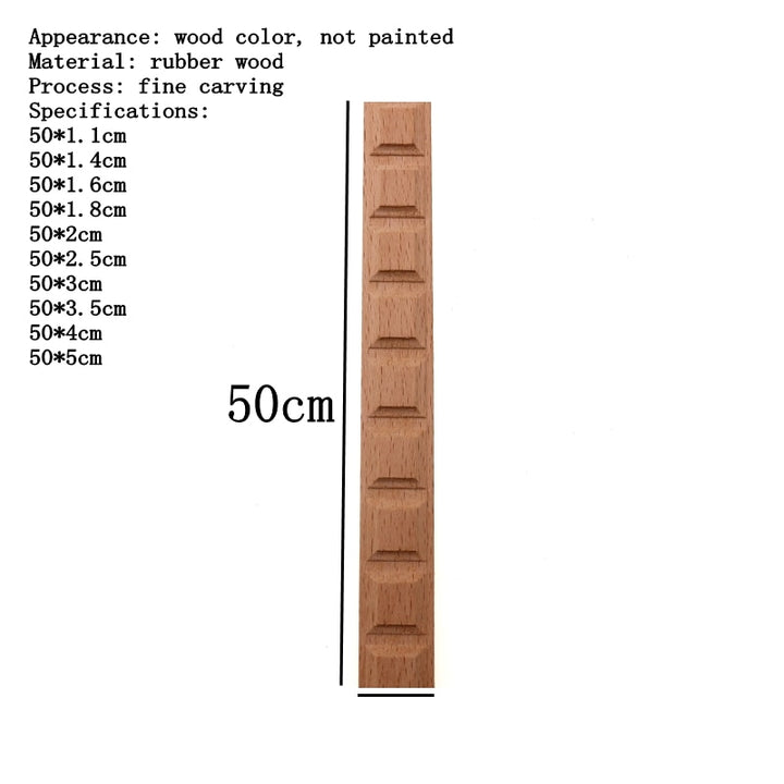 RUNBAZEF Wood Carving Solid Furniture Edge Border Square Line