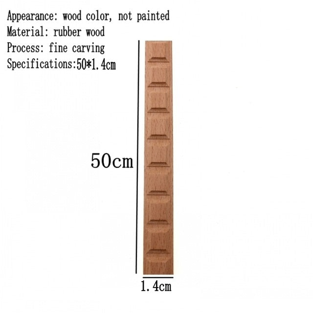 RUNBAZEF Wood Carving Solid Furniture Edge Border Square Line