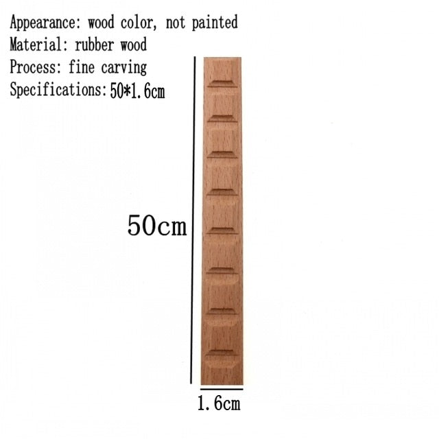 RUNBAZEF Wood Carving Solid Furniture Edge Border Square Line