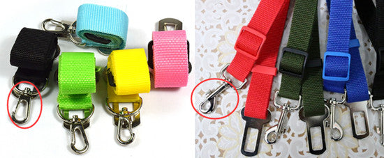 Dog Leads for Vehicle SeatBelt connect to your pets Harness -Safety Lever Auto Traction