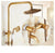 Antique Rain Shower Faucets Set with Hand Brass Wall Mounted Shower Mixer for Bathroom Bath Luxury Rainfall Shower Set EL4006T