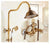 Antique Rain Shower Faucets Set with Hand Brass Wall Mounted Shower Mixer for Bathroom Bath Luxury Rainfall Shower Set EL4006T