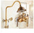 Antique Rain Shower Faucets Set with Hand Brass Wall Mounted Shower Mixer for Bathroom Bath Luxury Rainfall Shower Set EL4006T