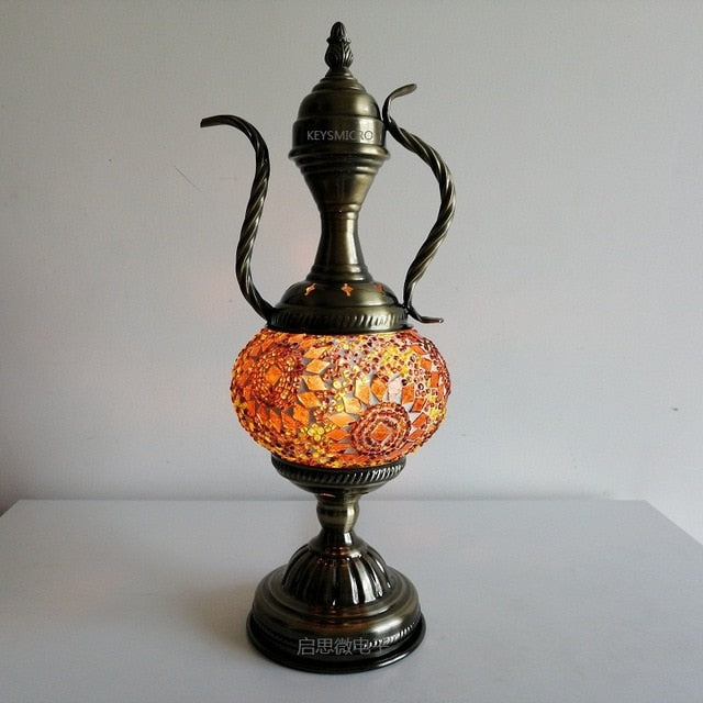 Handcrafted Turkish vintage art deco mosaic table Lamp vintage art deco