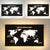 LED 18W Black World map Acrylic Wall Light