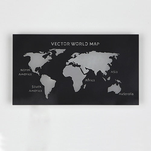 LED 18W Black World map Acrylic Wall Light