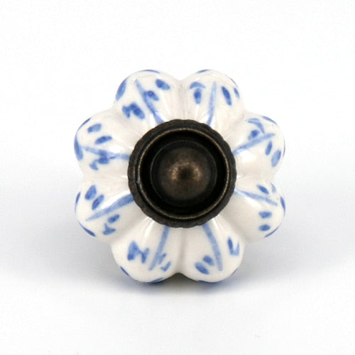 1x Hand Painted Ceramic Knobs and Handles 33mmx38mm