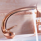 Rose Gold Basin Faucet Modern Bathroom Sink Mixer Tap