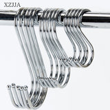 XZJJA 6Pcs Metal S-Shaped Hooks Kitchen Storage Holders Clasp Sundries Organizer Cast Iron Hanging S Hooks Clothes Bag Hanger