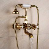 Luxury solid Brass Bathroom Bath Wall Mounted Hand Held Shower Kit Bathtub Shower Faucet Sets
